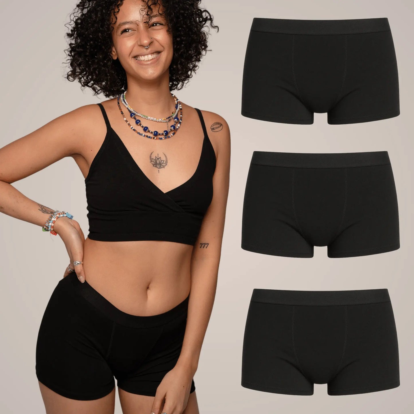 3x Periodenboxershorts - für die Nacht