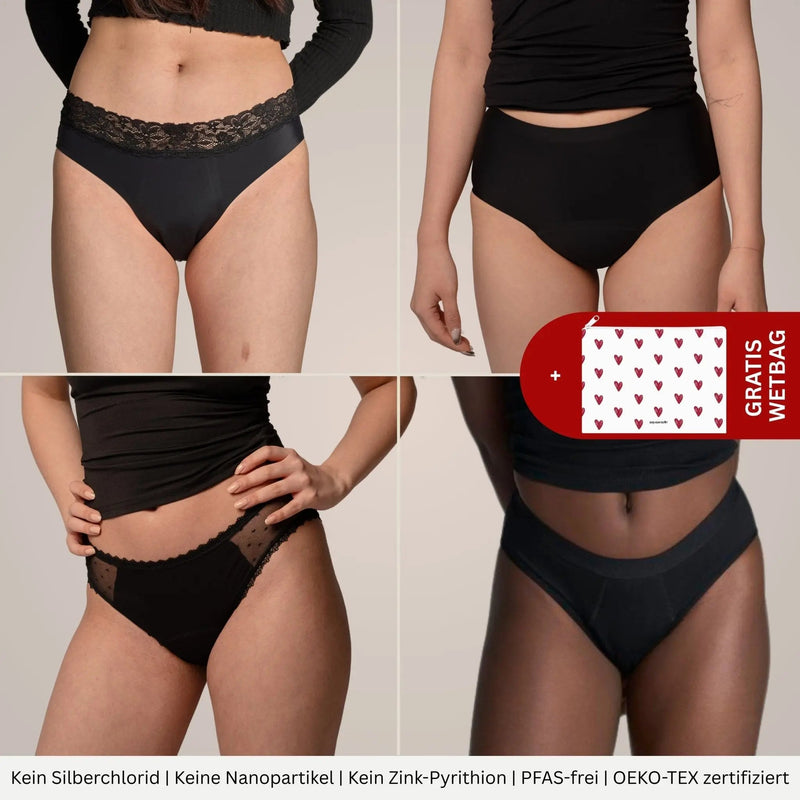 Summer Deal - 4 Periodenslips + GRATIS Wetbag