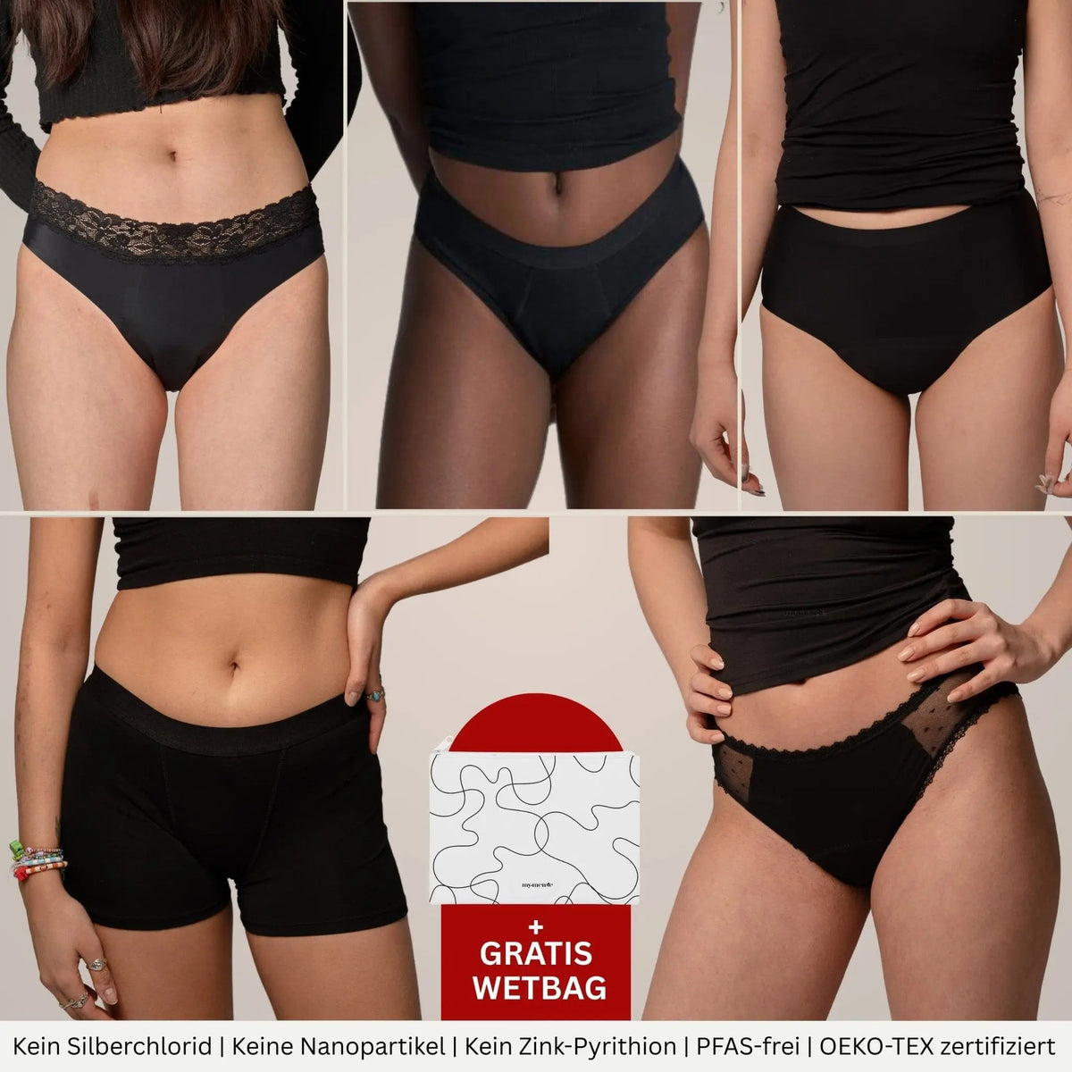 Summer Premium Deal - 5 Periodenslips + GRATIS Wetbag