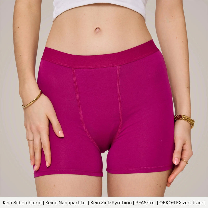 Dahlia fuchsia - Perioden Boxershorts für die Nacht