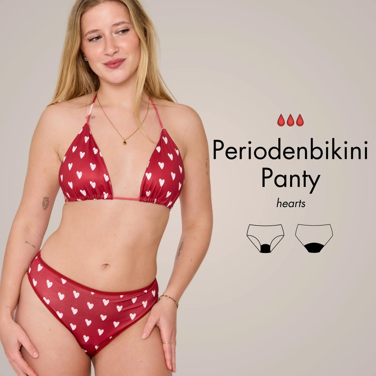Periodenbikini Panty hearts