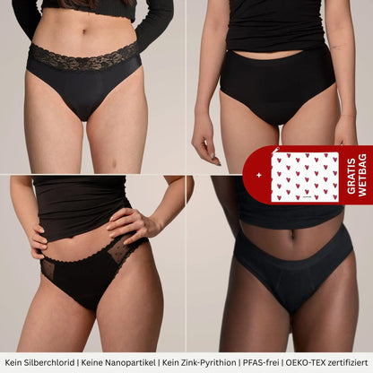 Summer Deal - 4 Periodenslips + GRATIS Wetbag