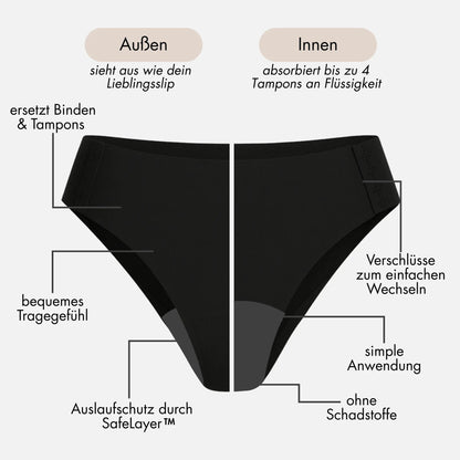 Ivy - seamless Periodenslip mit Verschluss