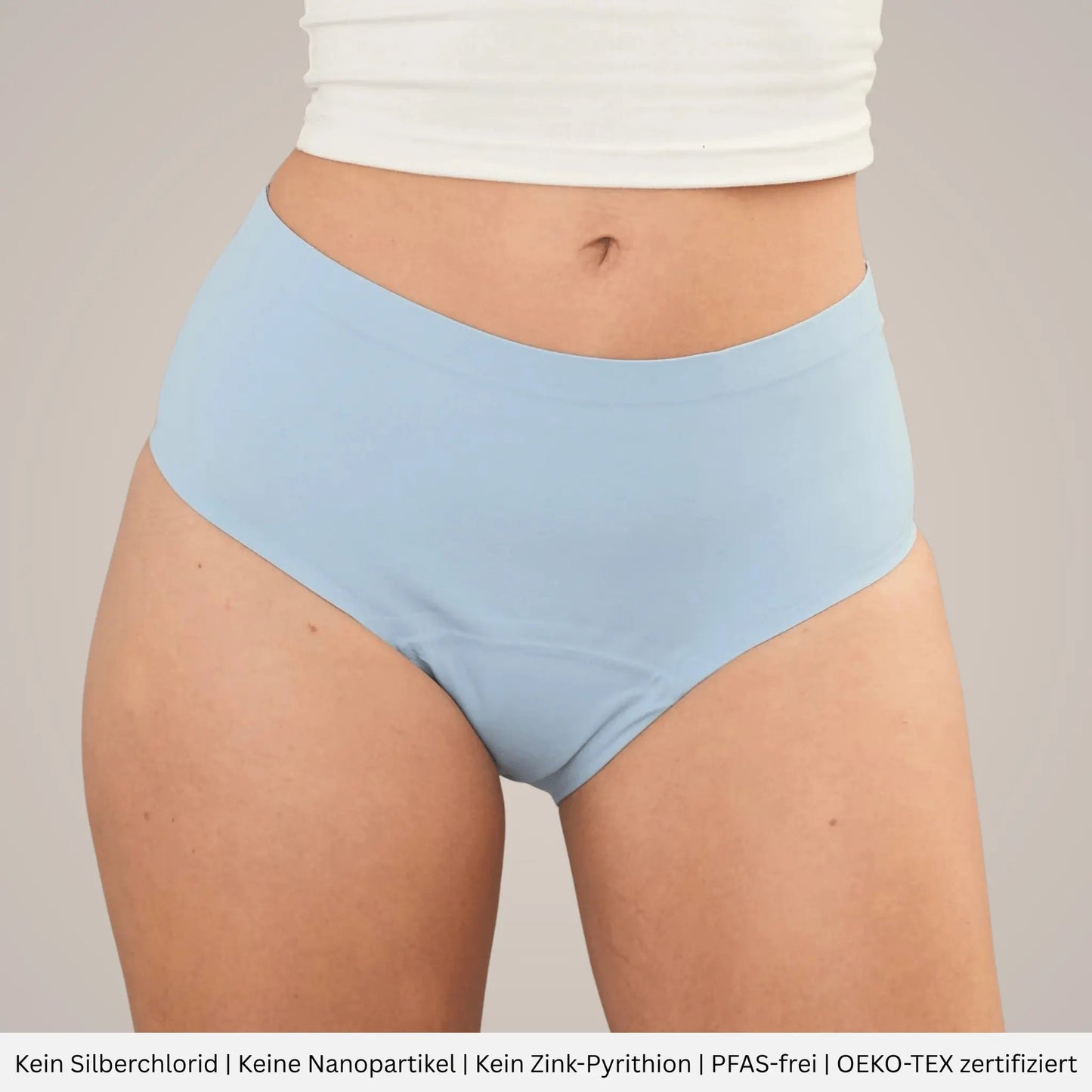 Oleander hellblau - seamless Periodenslip mit hoher Saugkraft