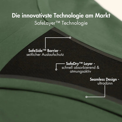 Oleander salbeigrün - seamless Periodenslip mit hoher Saugkraft