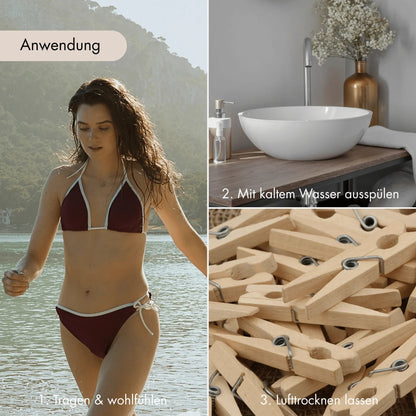 Periodenbadeanzug „Jasmine“ burgund