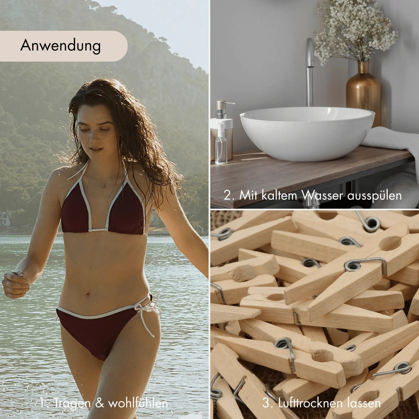 Periodenbikini Top „Lily“ schwarz