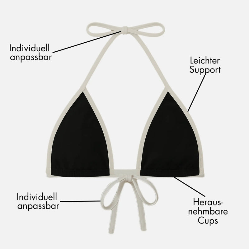 Periodenbikini Top „Lily“ schwarz