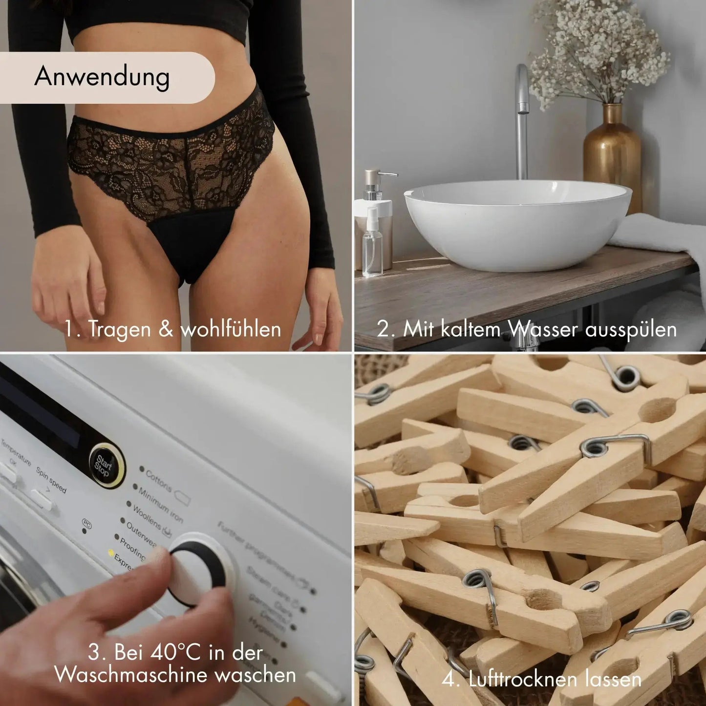 Heather - Periodenslip mit zarter Spitze